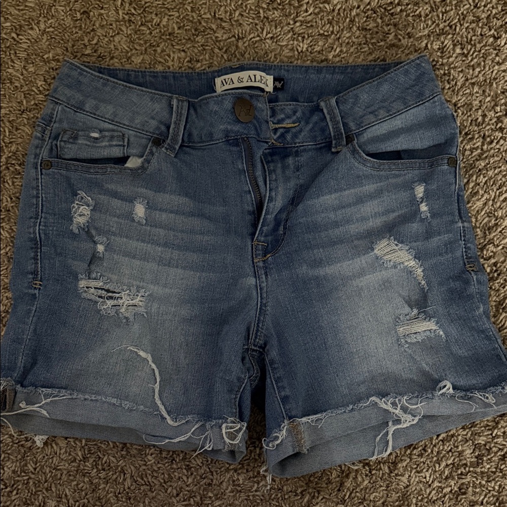 Women's Blue Denim Shorts